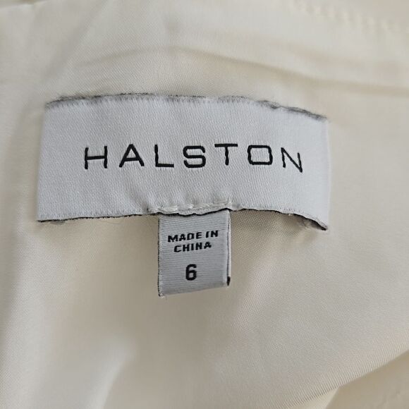 Halston Andie Crossover Neck Cocktail Dress NWOT Unhemmed - Picture 7 of 11